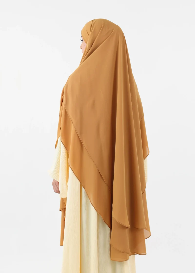 Alternative view of Maxi Khimar 2 Layer Chiffon - Mustard