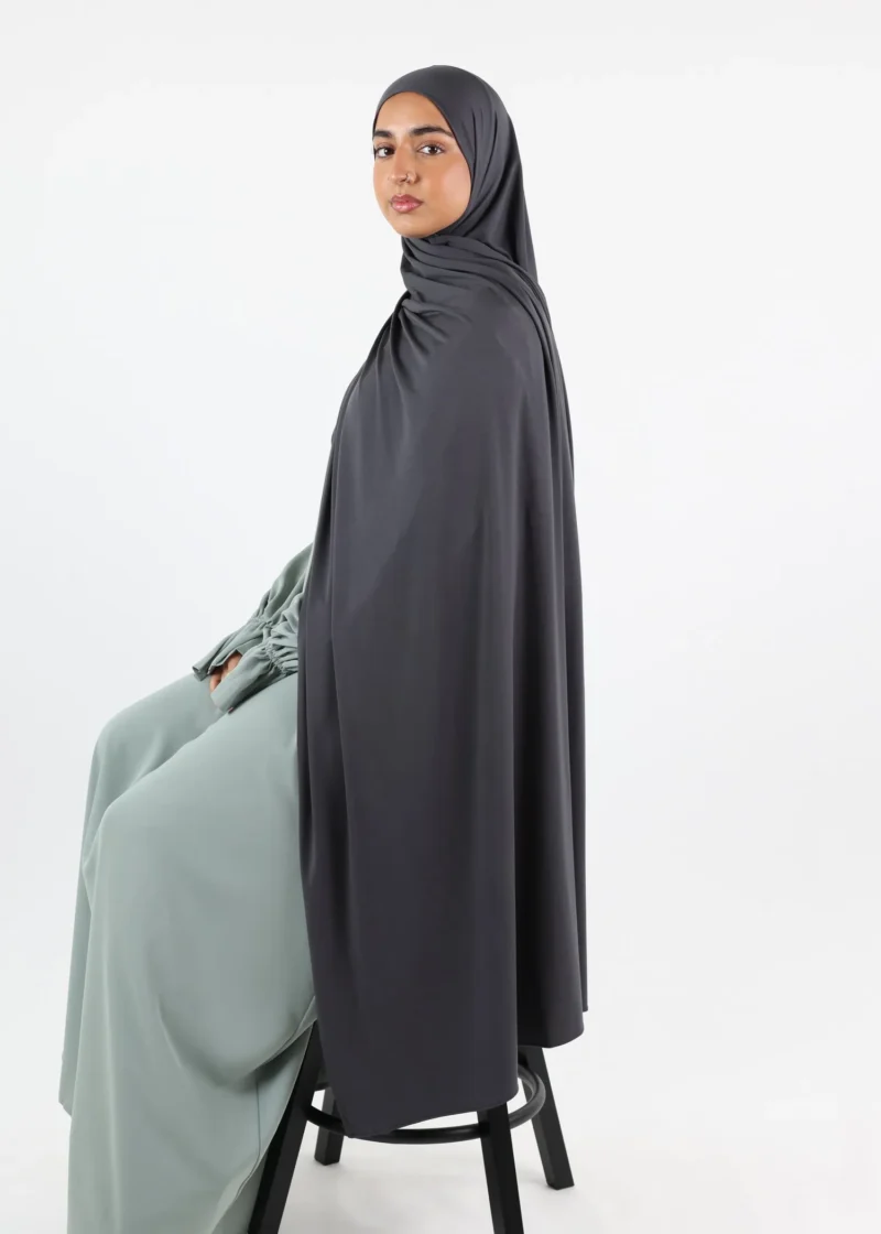 Premium Deluxe Modal Jersey Hijab XL - Slate Grey