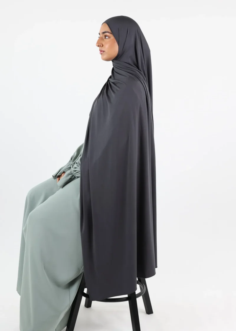 Alternative view of Premium Deluxe Modal Jersey Hijab XL - Slate Grey
