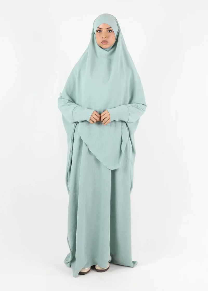 ABAYA & KHIMAR SET Water Green