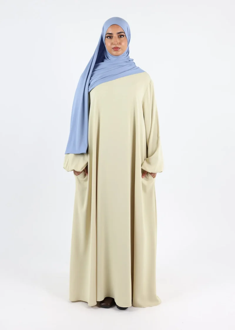 Abaya Hana - Premium Korean Nida - Beige Sand