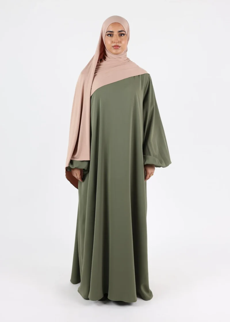 Abaya Hana - Premium Korean Nida - Sage Khaki