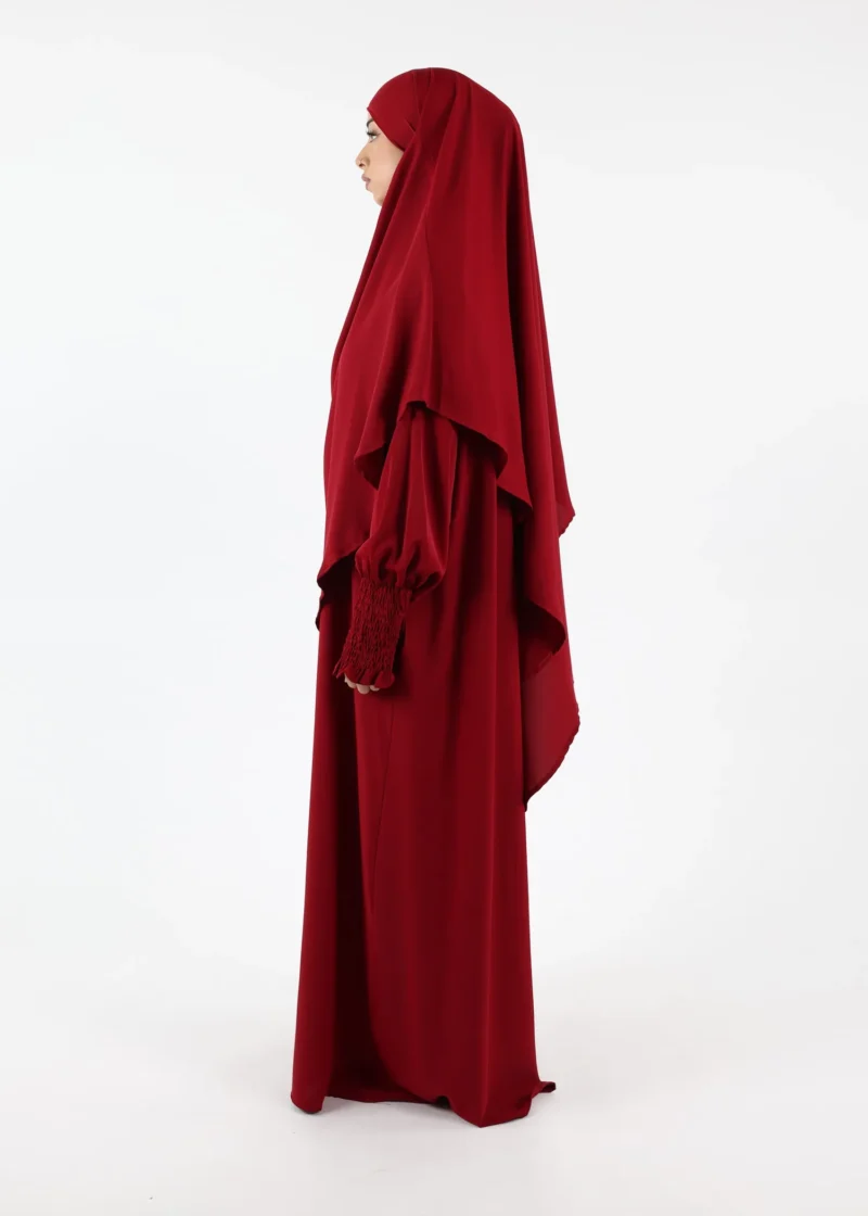 Alternative view of Set Abaya and Khimar Ayla Medina - Dark Red