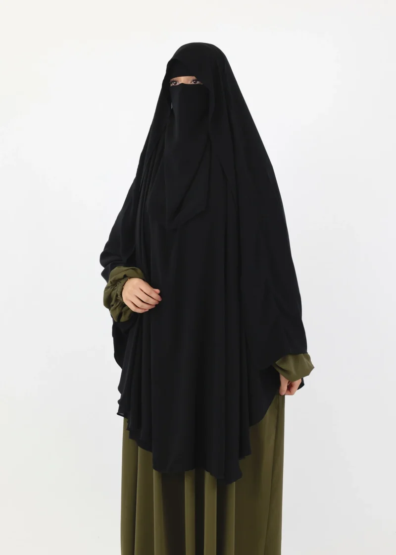 Ghashwa Niqab Set - Black - Image 6
