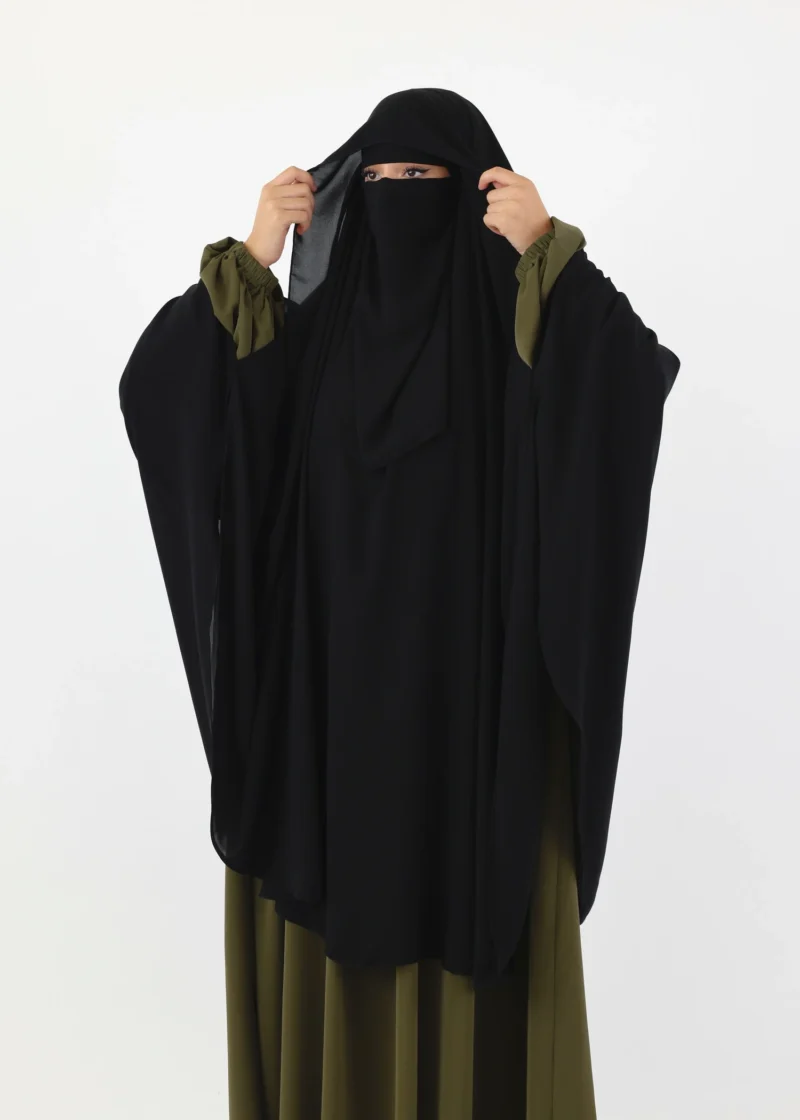 Ghashwa Niqab Set - Black - Image 5