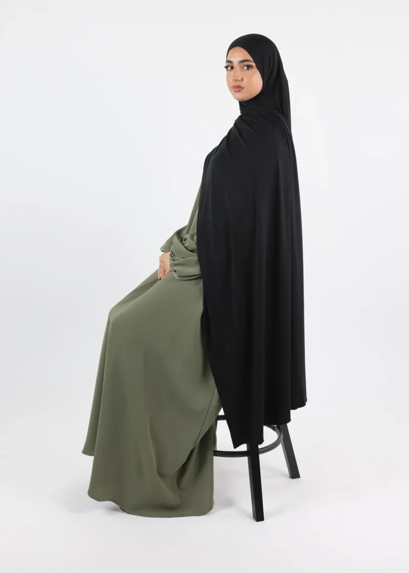 Maxi Jersey Hijab XL - Soft Viscose - Black