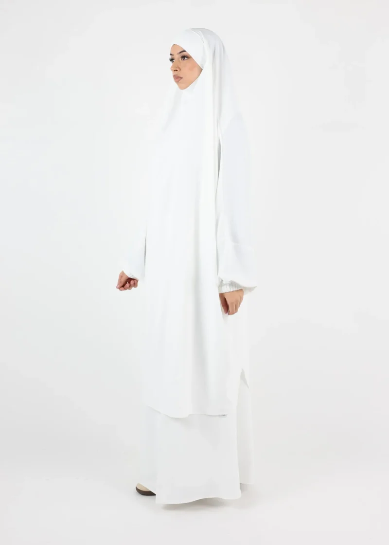 Jilbab Skirt Luxury Crepe - White