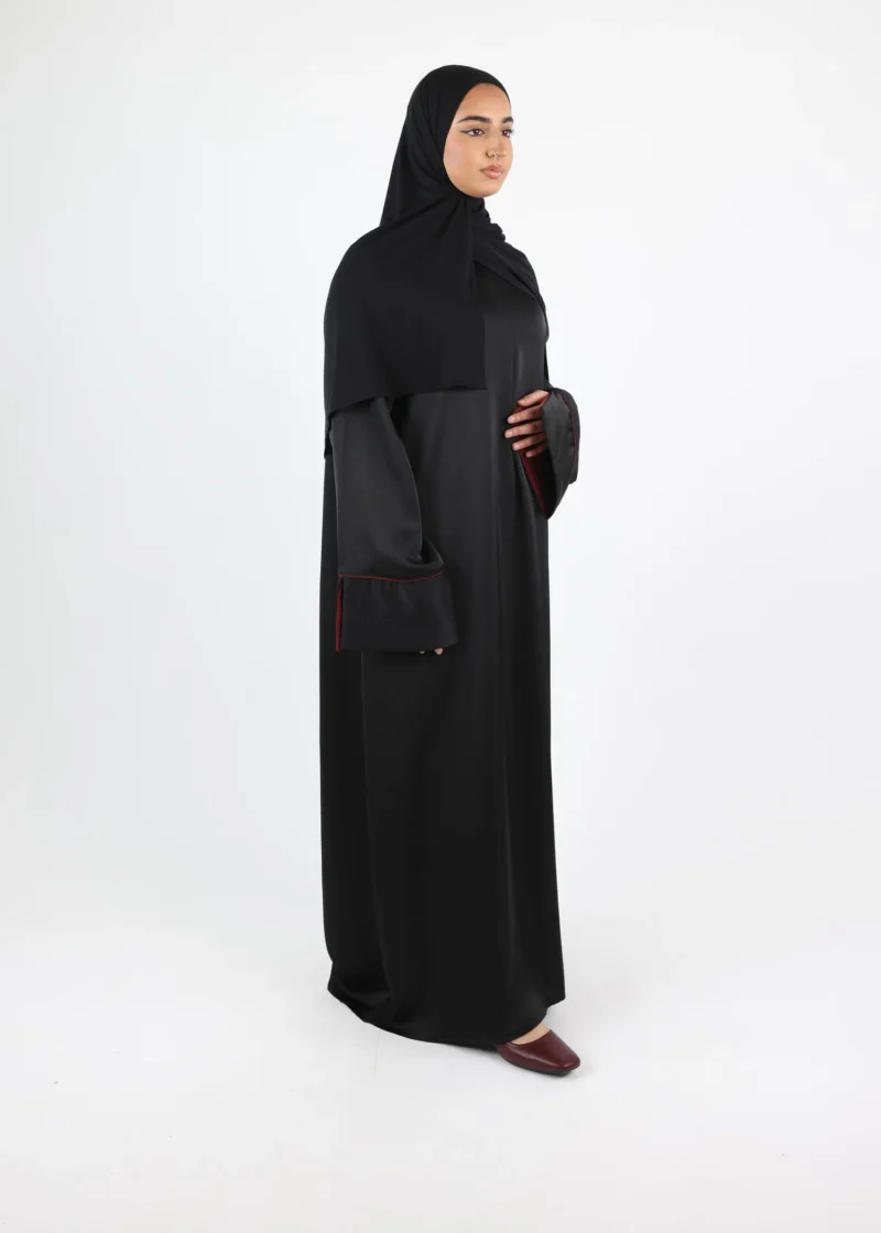 Alternative view of Abaya Lulwa Satin - Black