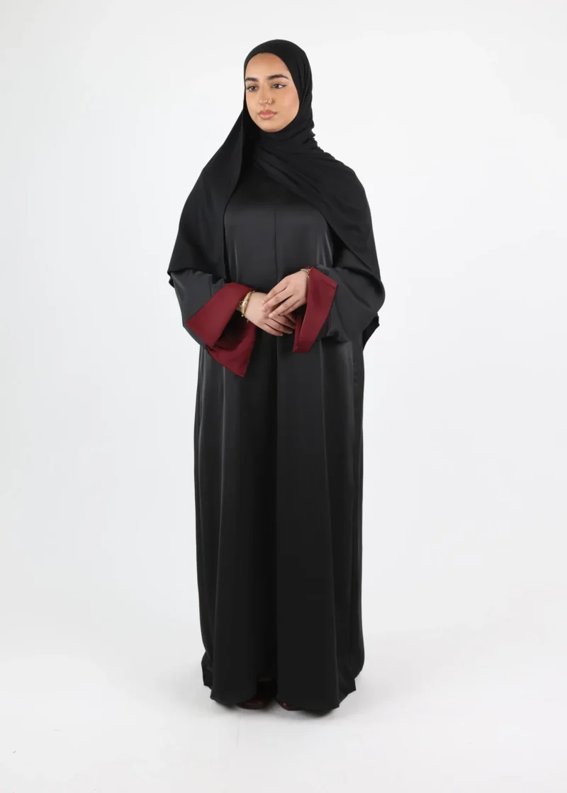 Abaya Lulwa Satin - Black