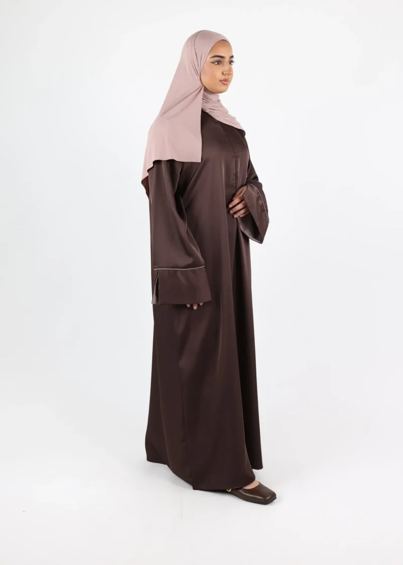 Abaya Lulwa Satin - Coffee