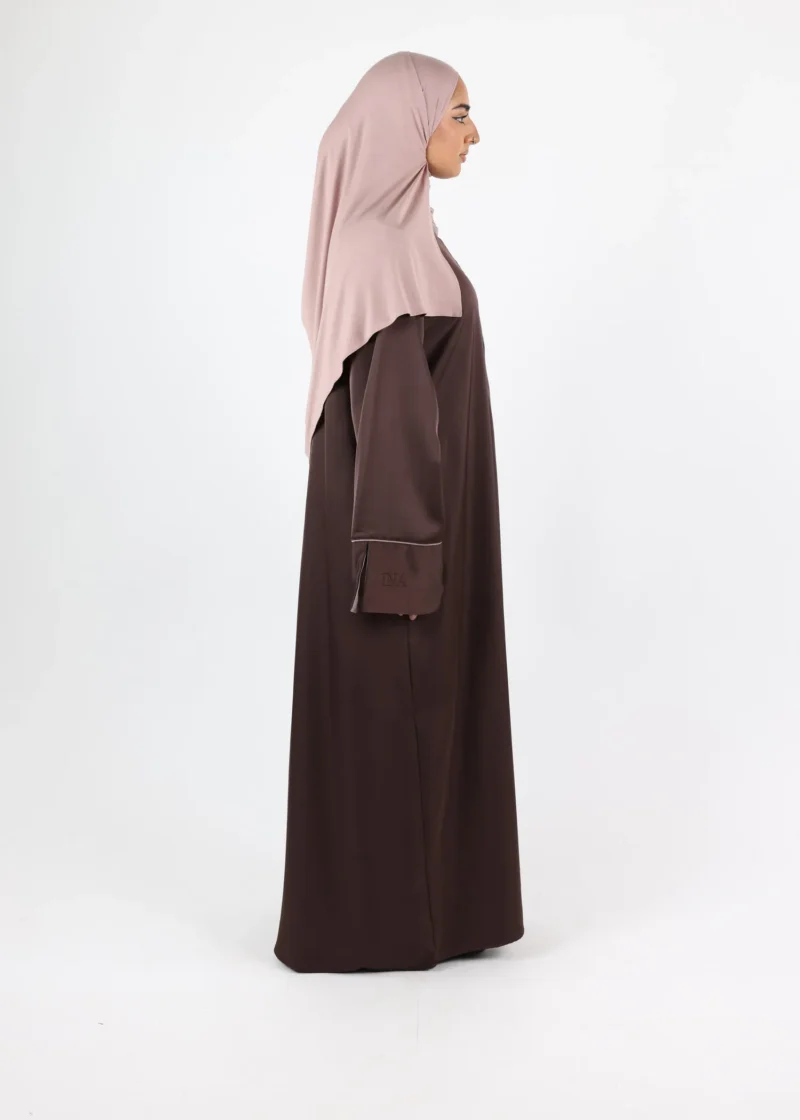 Alternative view of Abaya Lulwa Satin - Coffee