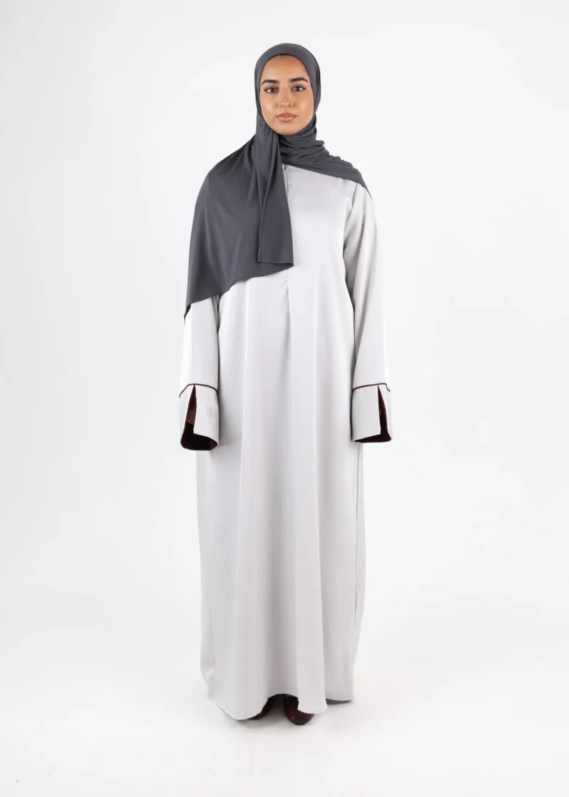 Alternative view of Abaya Lulwa Satin - Silver