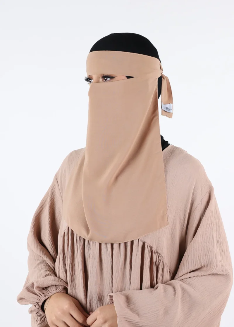 Full Niqab Premium Chiffon Camel