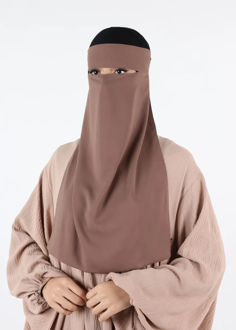 Alternative view of Full Niqab -Pinch- Dark Taupe