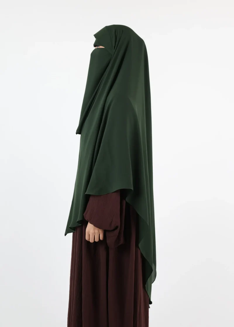 Alternative view of Instant Khimar Cap Niqab Set - Khaki