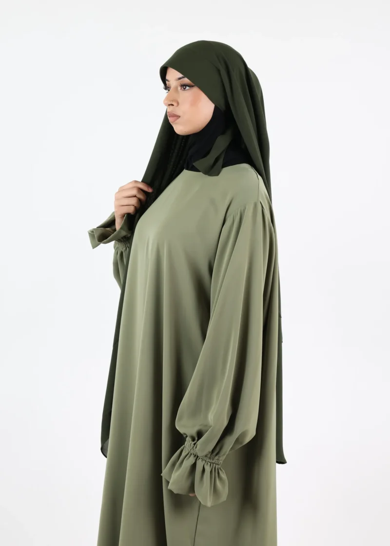 Alternative view of Khimar Hijab Cap Premium Smooth Chiffon - Khaki