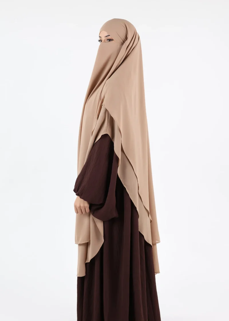 Alternative view of Maxi Khimar 2 Layer Chiffon - Cappuccino