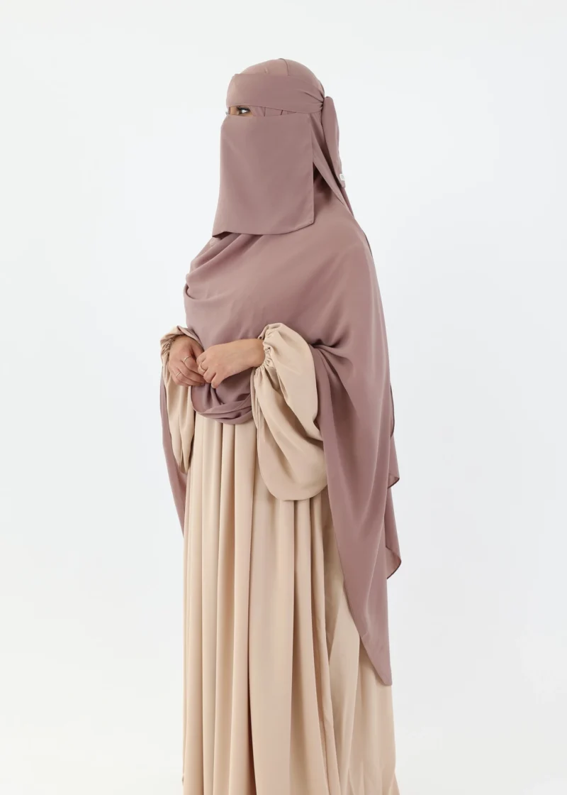 Mega Hijab 2XL- Smooth Premium Chiffon - Soft Taupe - Image 7