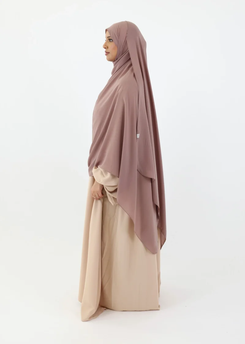 Mega Hijab 2XL- Smooth Premium Chiffon - Soft Taupe - Image 3