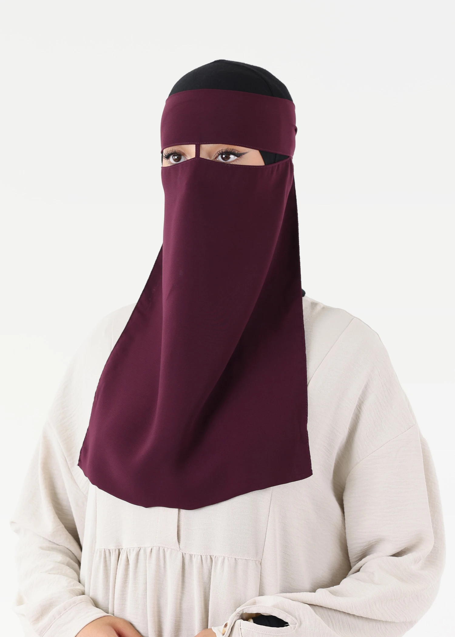 Full Niqab With Nose String -Wide Eyse- All Colours