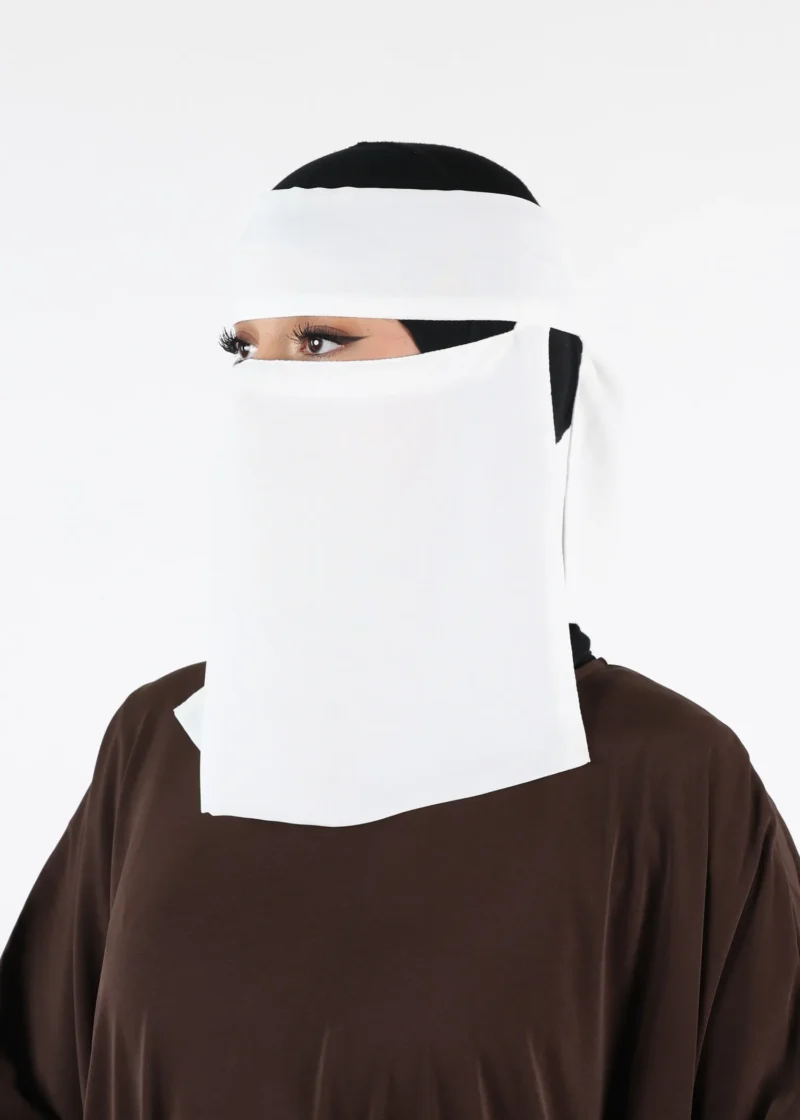 Full Niqab Short - No Pinch - Off White