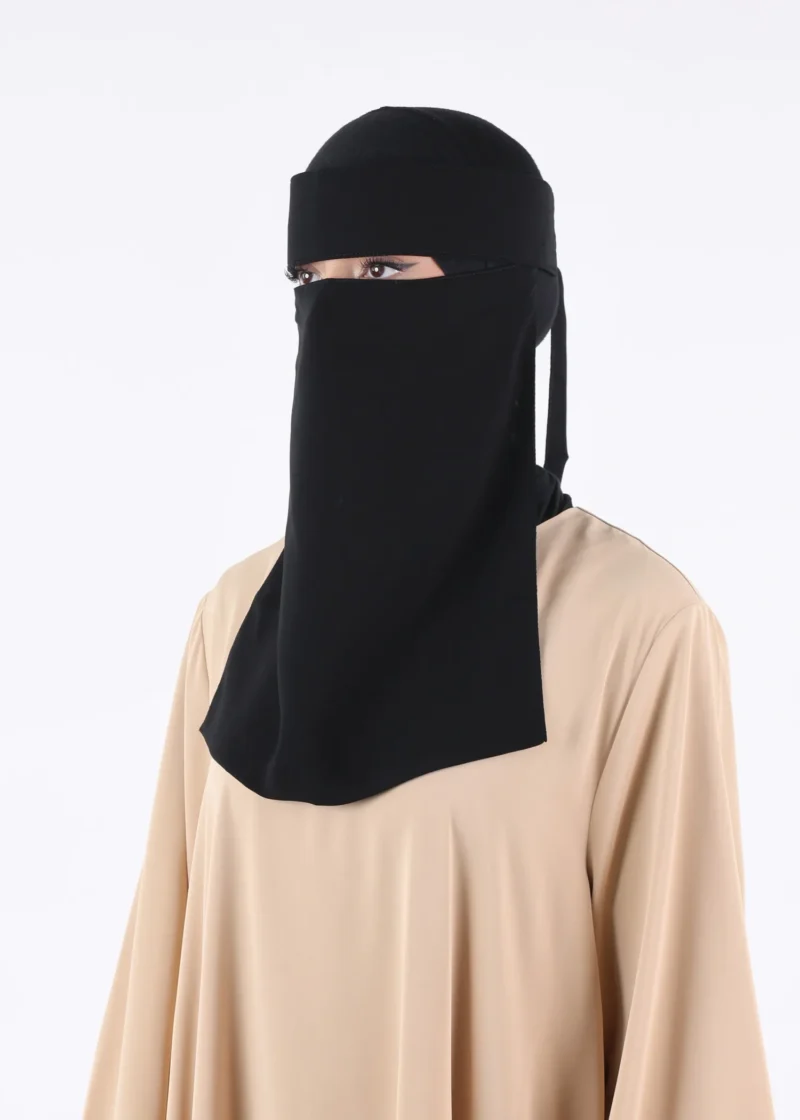 Alternative view of Yemeni Niqab Medium - Premium - BLack