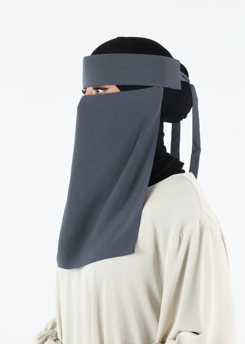 Yemeni Niqab Medium - Premium - Dark Grey