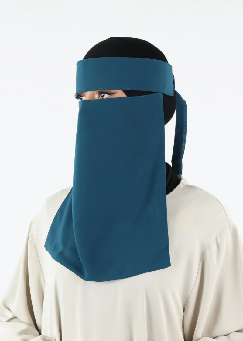 Alternative view of Yemeni Niqab Medium - Premium - Teal