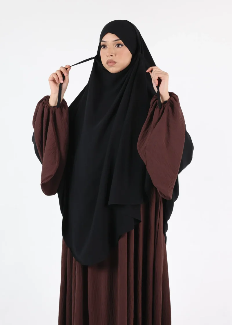 Alternative view of Khimar Niqab Royal Black