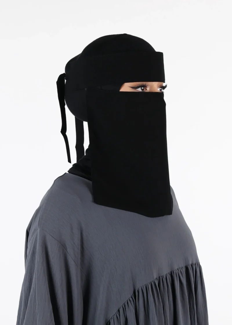 Yemeni Niqab Short - Premium - Black