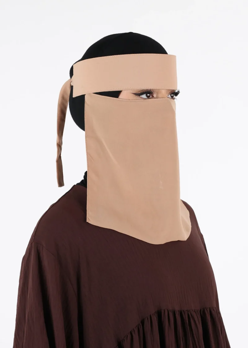 Yemeni Niqab Short - Premium - Camel