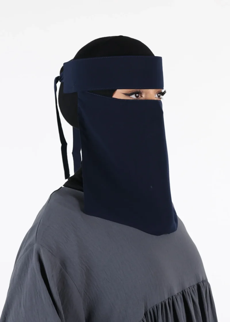 Yemeni Niqab Short - Premium - Navy
