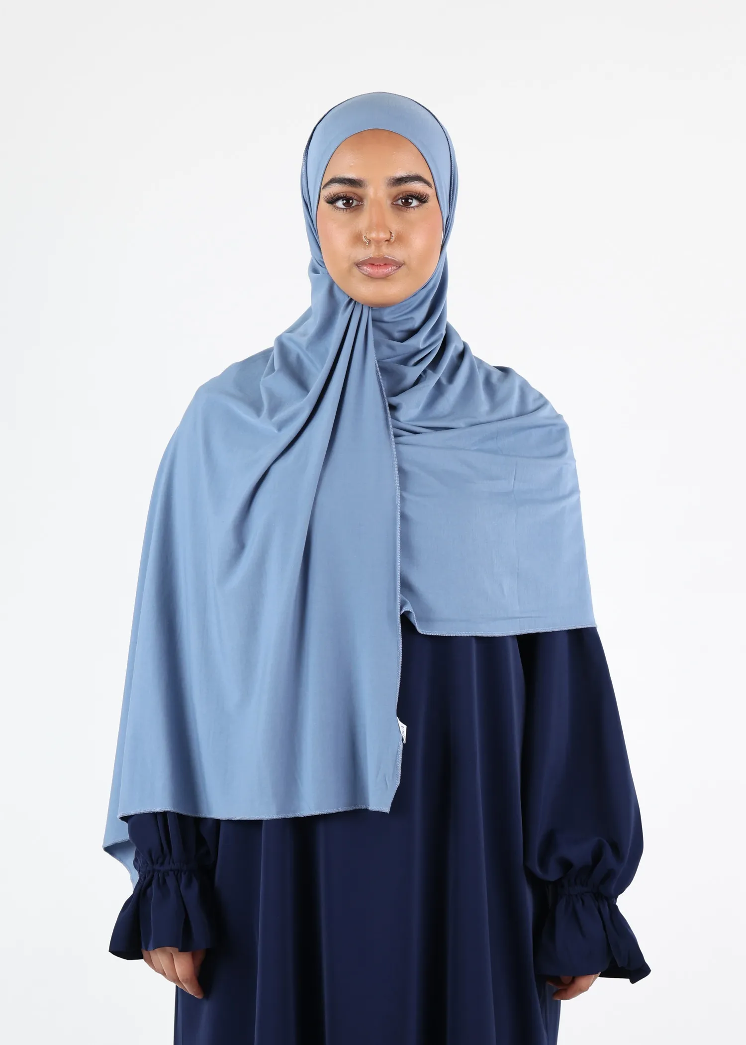Instant Hijab Premium Deluxe Modal - Dusty Blue