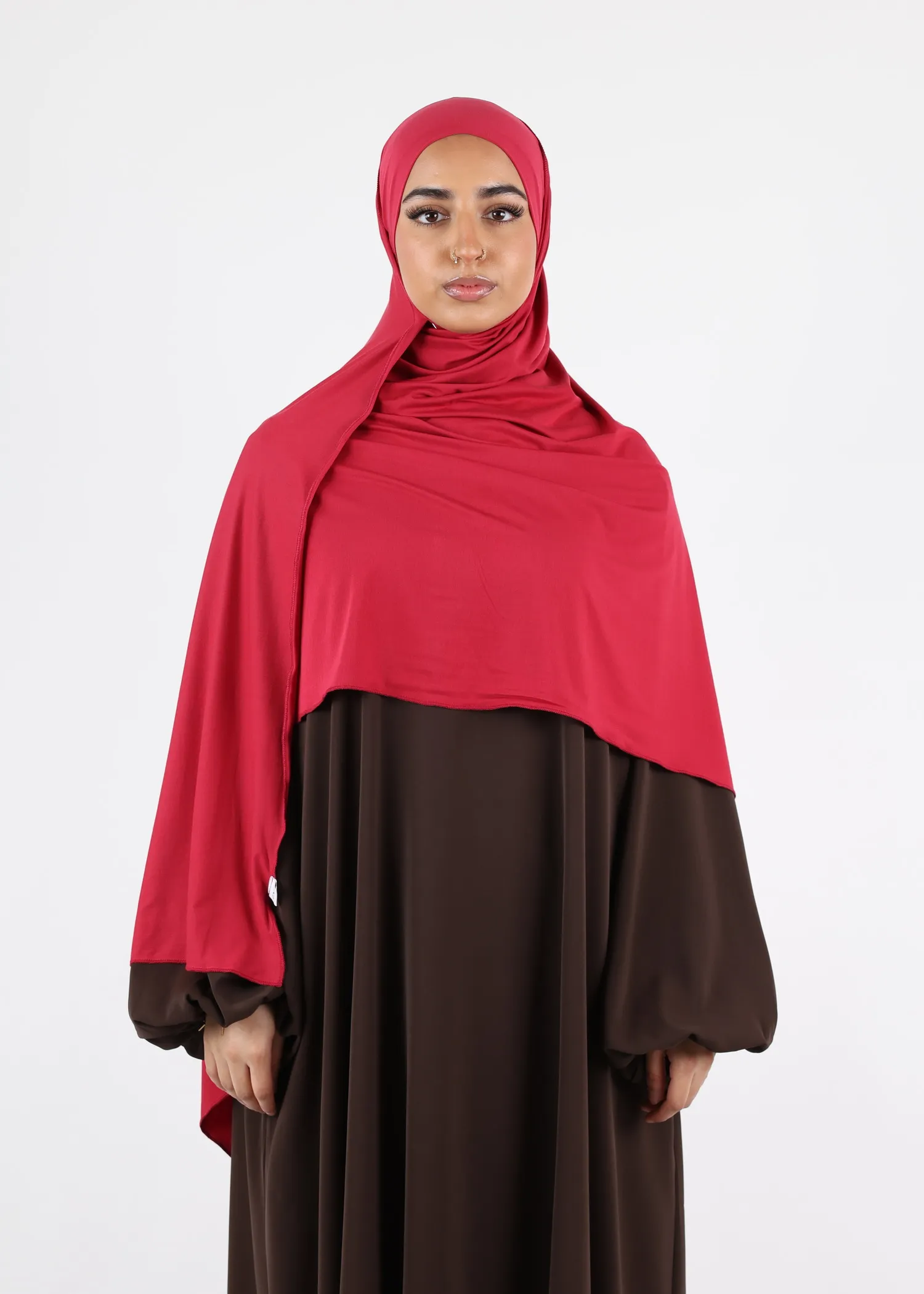 Instant Hijab Premium Deluxe Modal - Light Burgundy