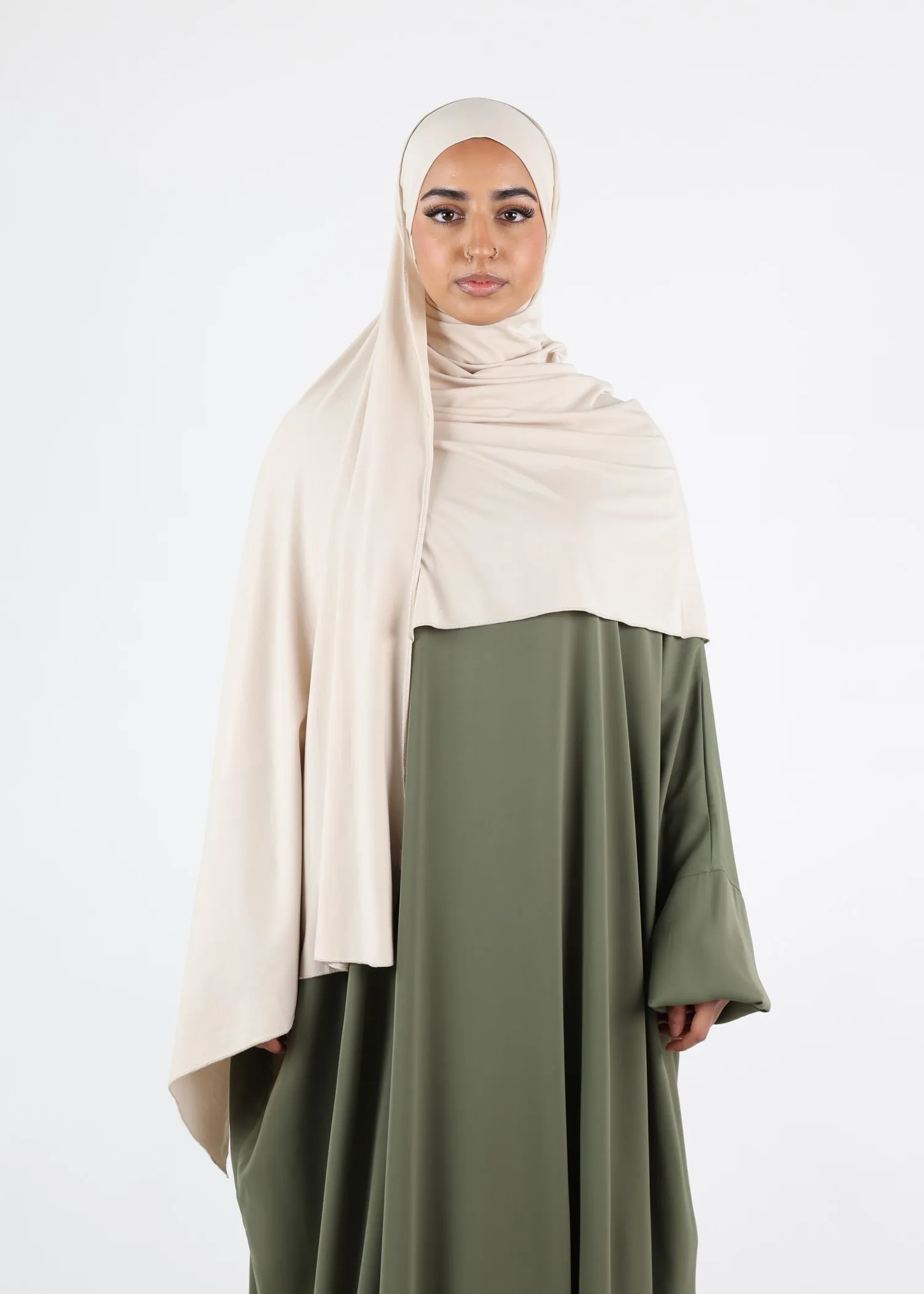 Instant Hijab Premium Deluxe Modal - Light Taupe