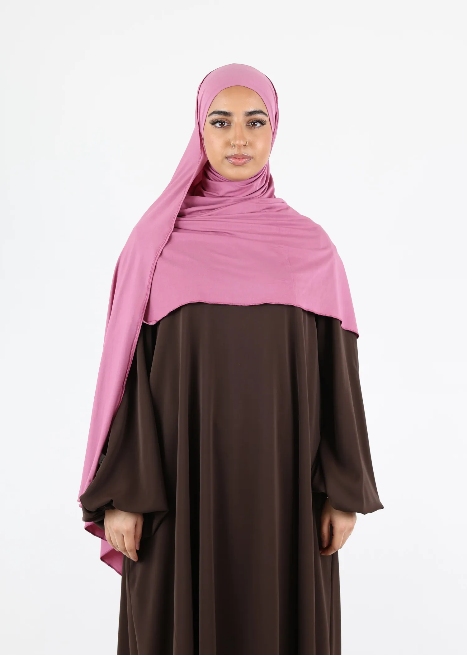 Instant Hijab Premium Deluxe Modal - Dusty Mauve