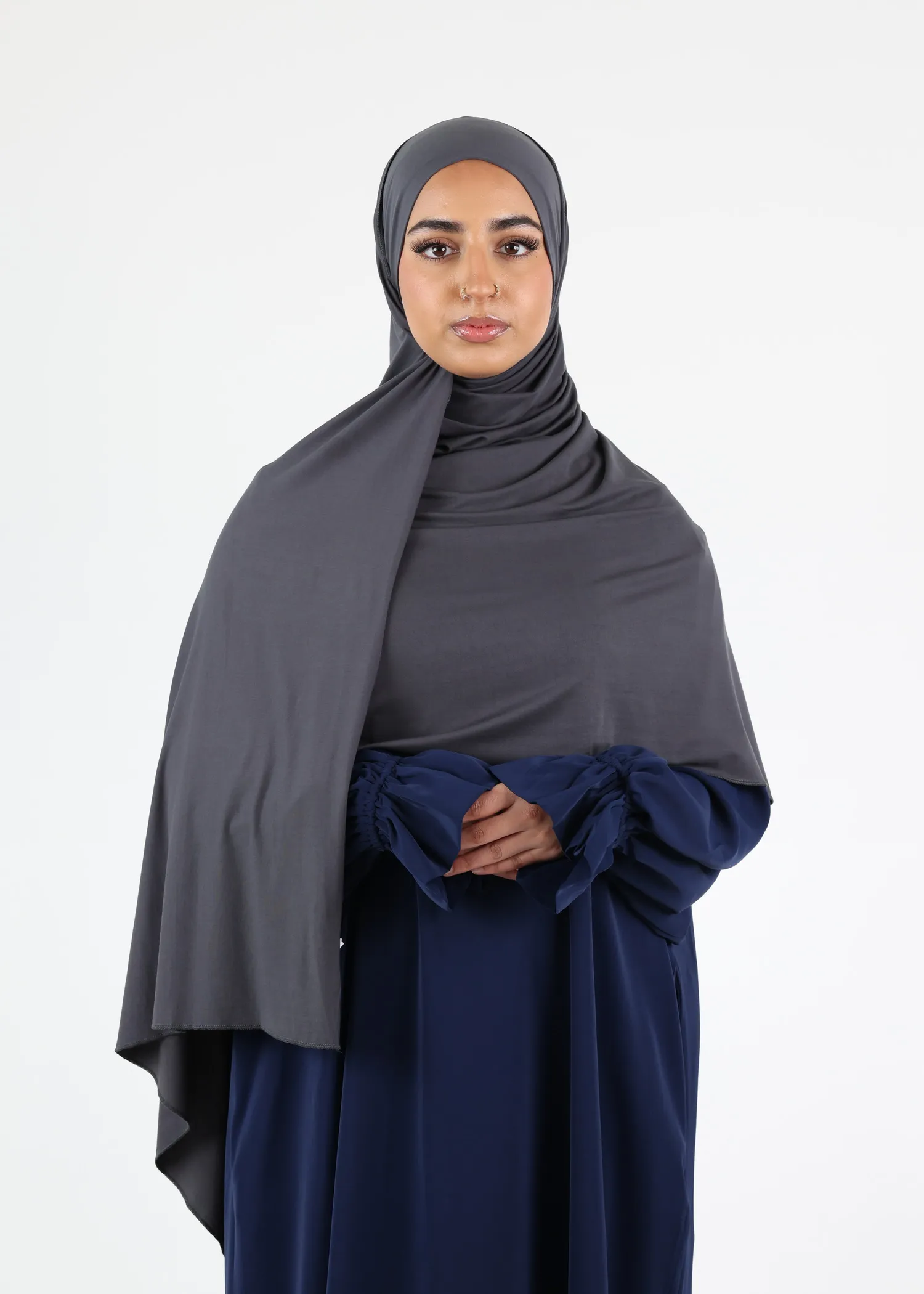 Instant Hijab Premium Deluxe Modal - Slate Grey