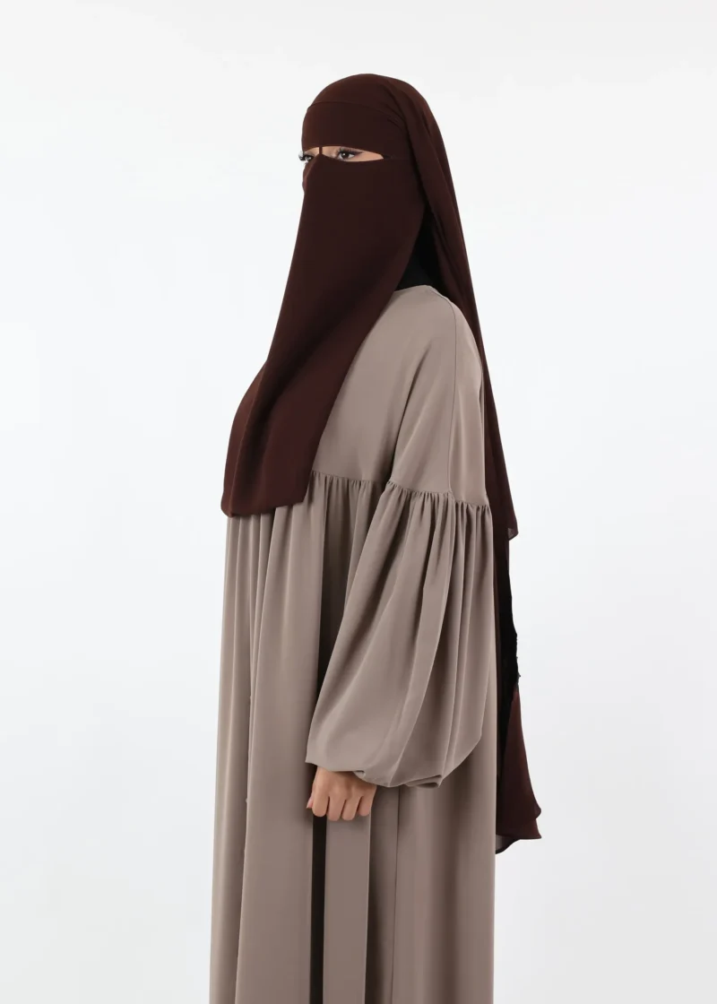 Alternative view of Niqab and Khimar Set Um Hafsa - Coffee