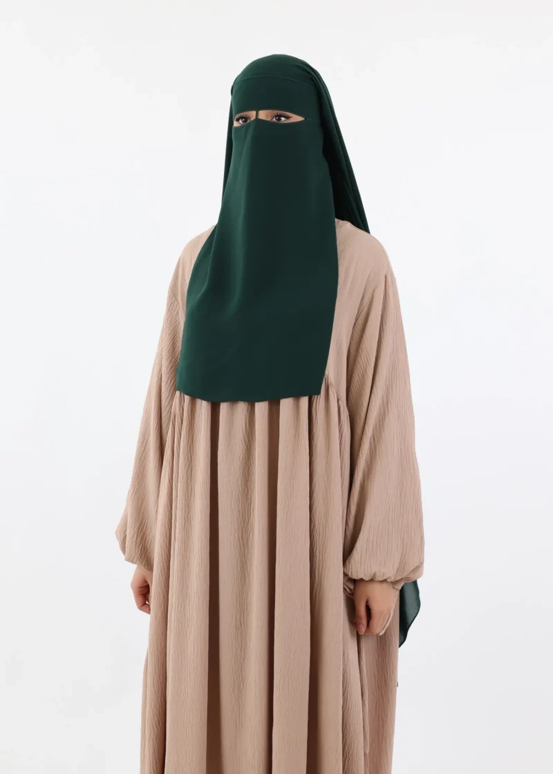 Alternative view of Niqab and Khimar Set Um Hafsa - Dark Green