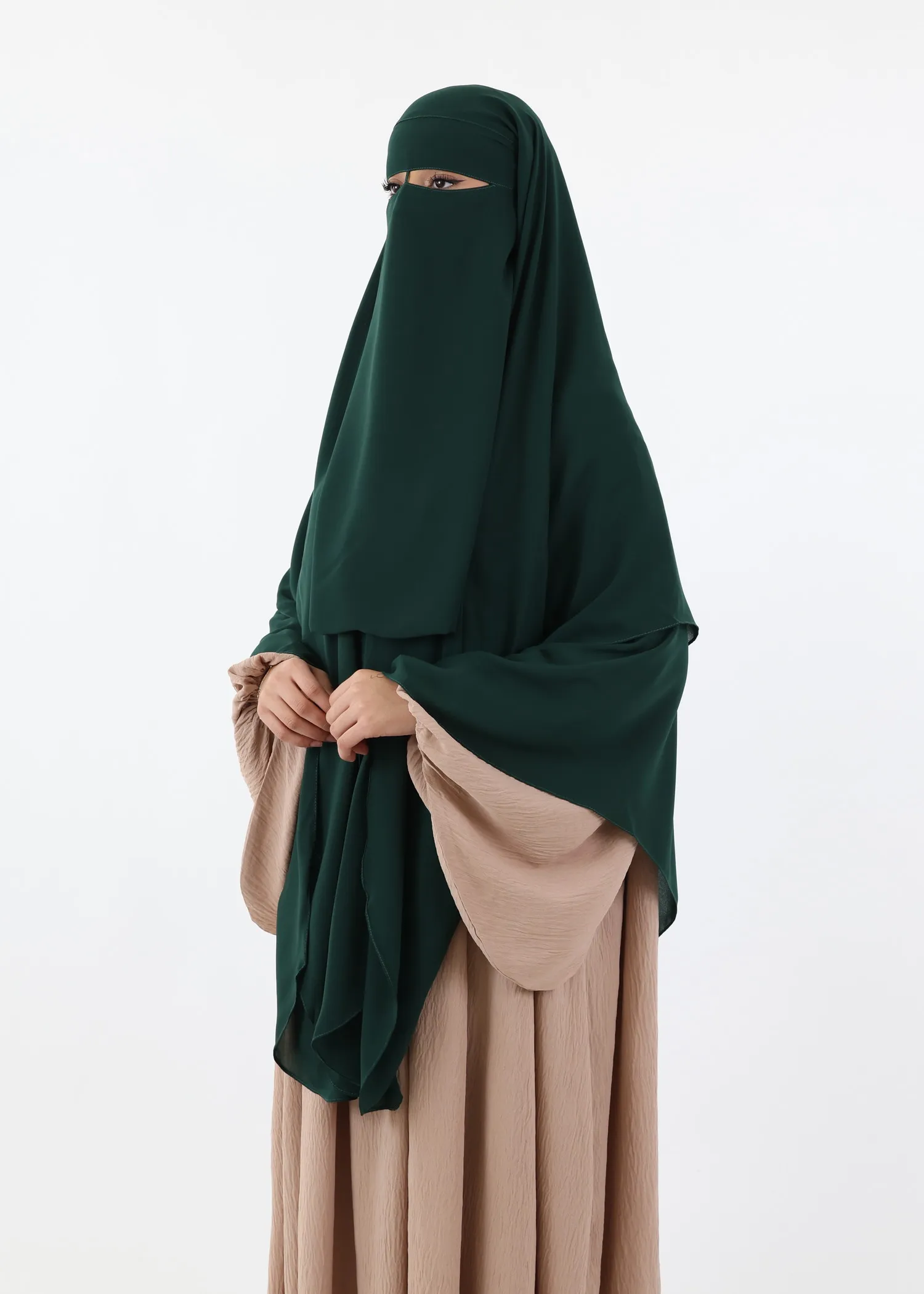 Niqab and Khimar Set Um Hafsa - Dark Green