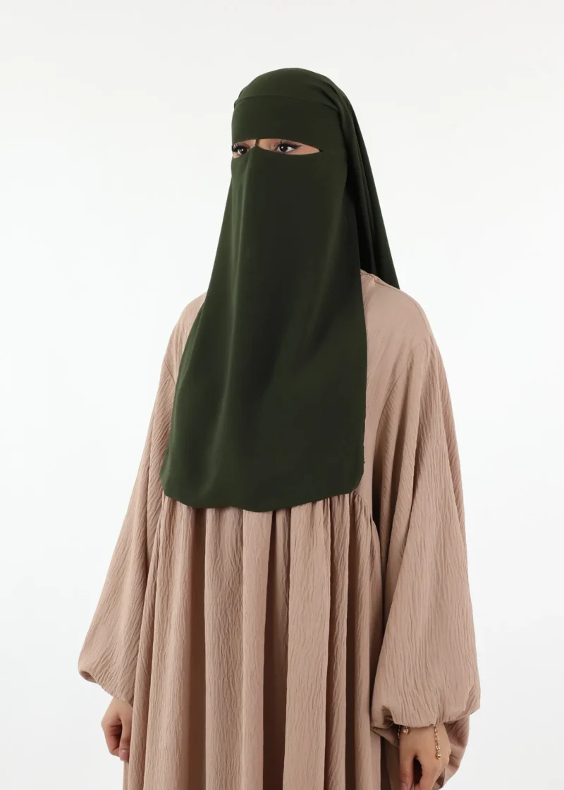 Alternative view of Niqab and Khimar Set Um Hafsa - Dark Olive