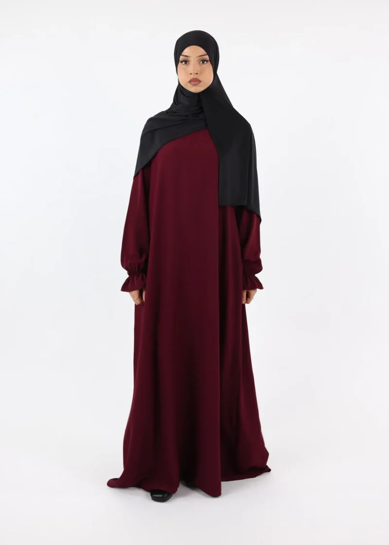 Alternative view of Abaya Hiba Burgundy