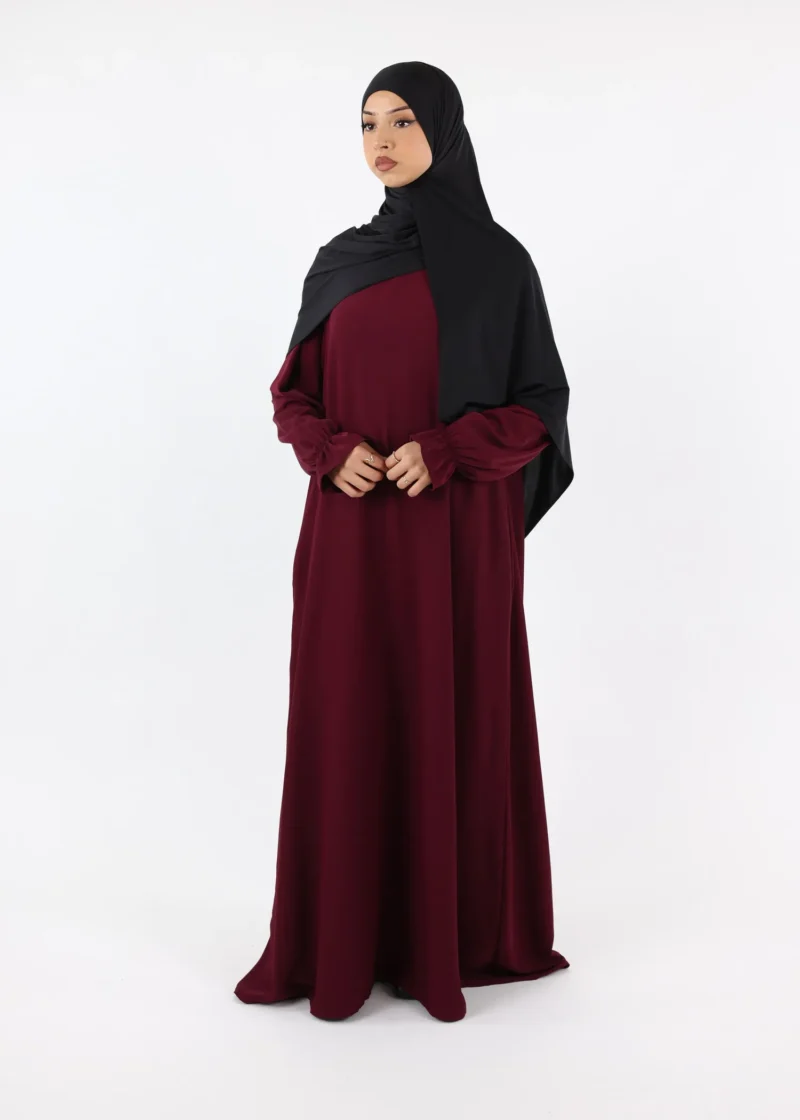 Abaya Hiba Burgundy