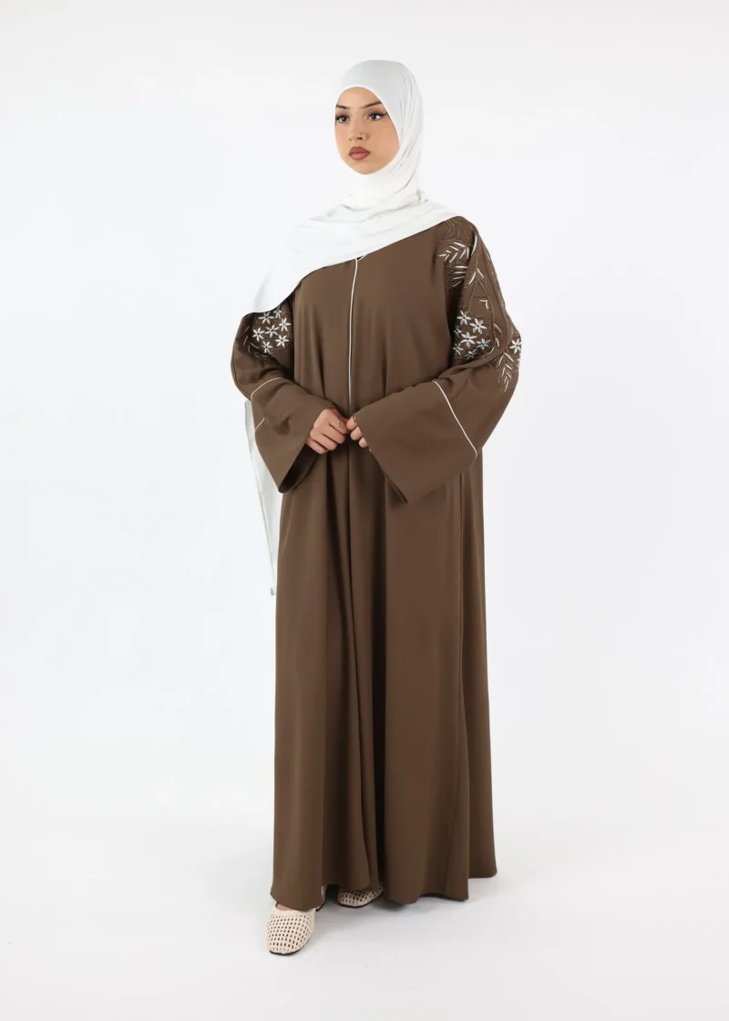 Alternative view of Abaya Lamiss – Embroidered Abaya – Premium Crepe Nida