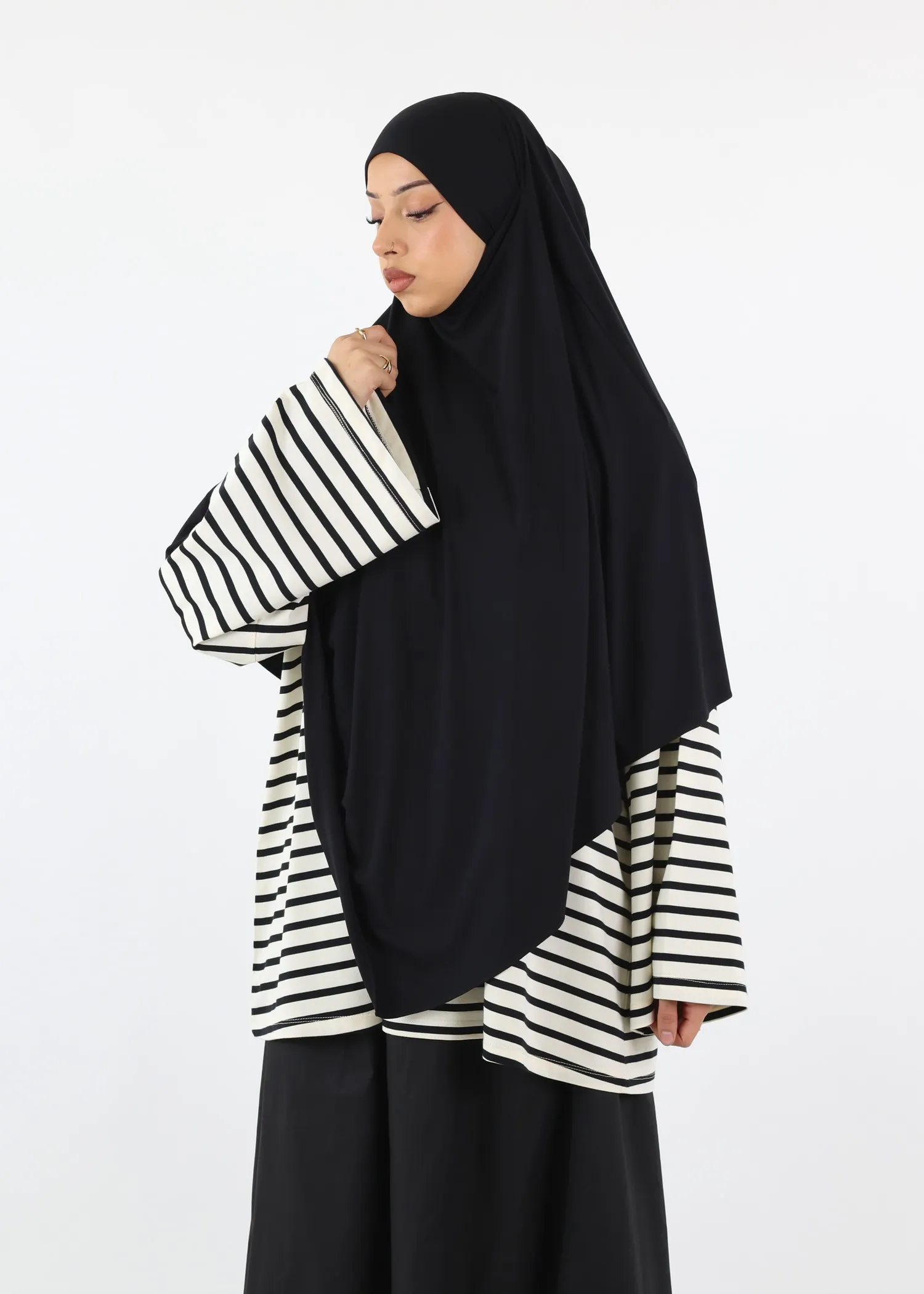 Khimar Jersey Bamboo - Medium - Black