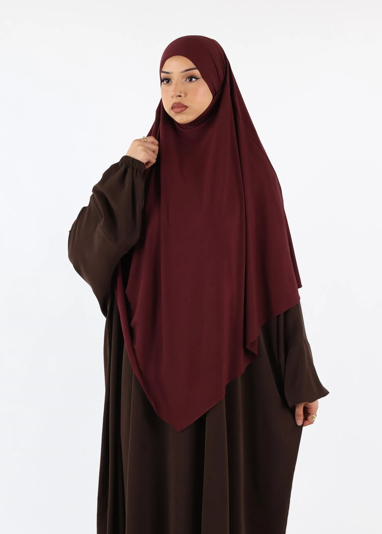 Khimar Jersey Bamboo - Medium - Deep Mahogany
