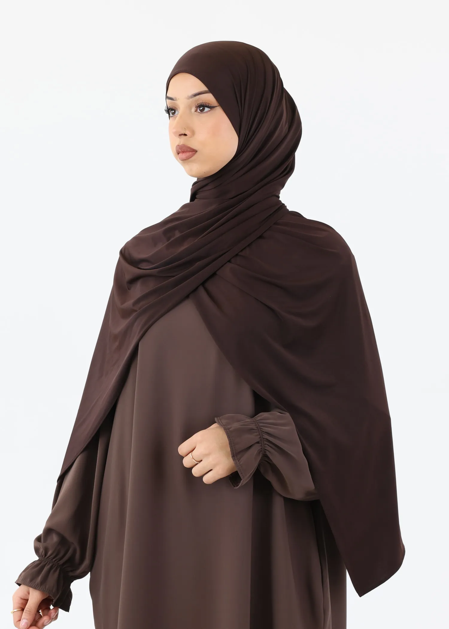 Liquid Jersey Hijab XL - Coffee