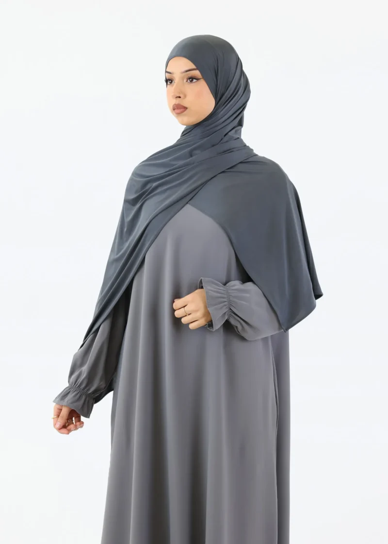 Alternative view of Liquid Jersey Hijab XL - Dark Grey