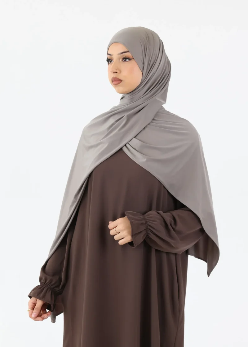Alternative view of Liquid Jersey Hijab XL - Grey Taupe
