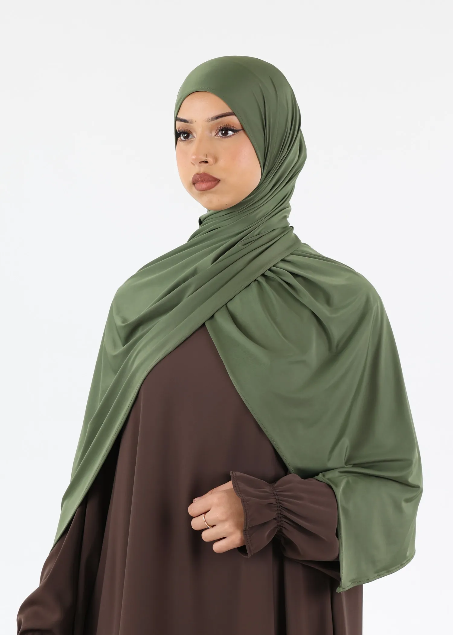 Liquid Jersey Hijab XL - Olive